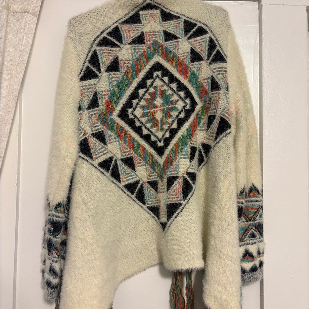 Geometric Patterned Cream Sweater - Picture 6 of 6